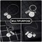 259 Pieces Inspirational Motivational Keychains Charms Bulk Inspirational Words Charms with Open Jump Key Rings for Various DIY Necklaces, Bracelets